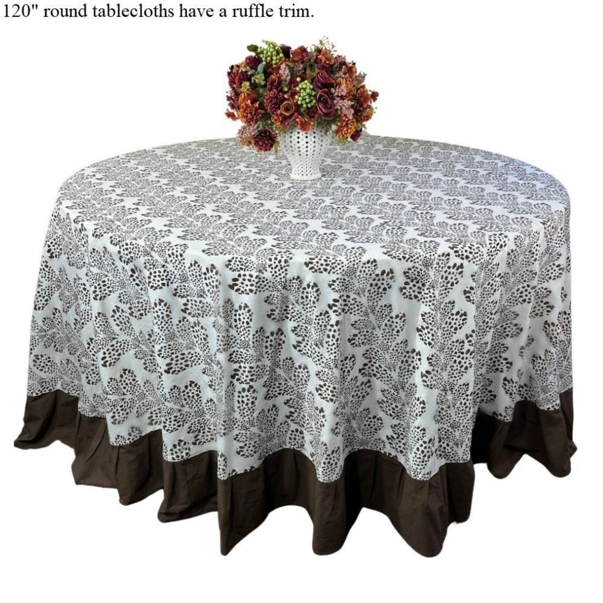 Premium Cocoa Kelli Tablecloth - Waterproof & Stain Resistant Rectangular Table Cover for Dining, Parties, and Outdoor Events - Elegant Home Decor for Kitchen, Patio, and Special Occasions
