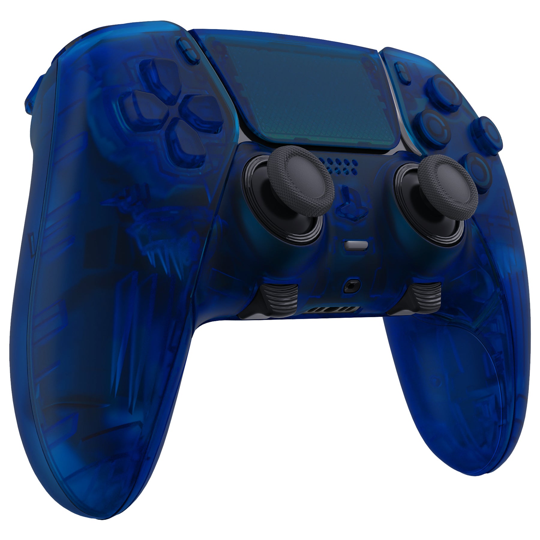 eXtremeRate Clear Blue Full Housing Shell with Buttons & Touchpad Cover for PS5 Edge Controller - Custom Replacement Front & Back Plates | Gaming Accessories for Enhanced PS5 Edge Controller Experience