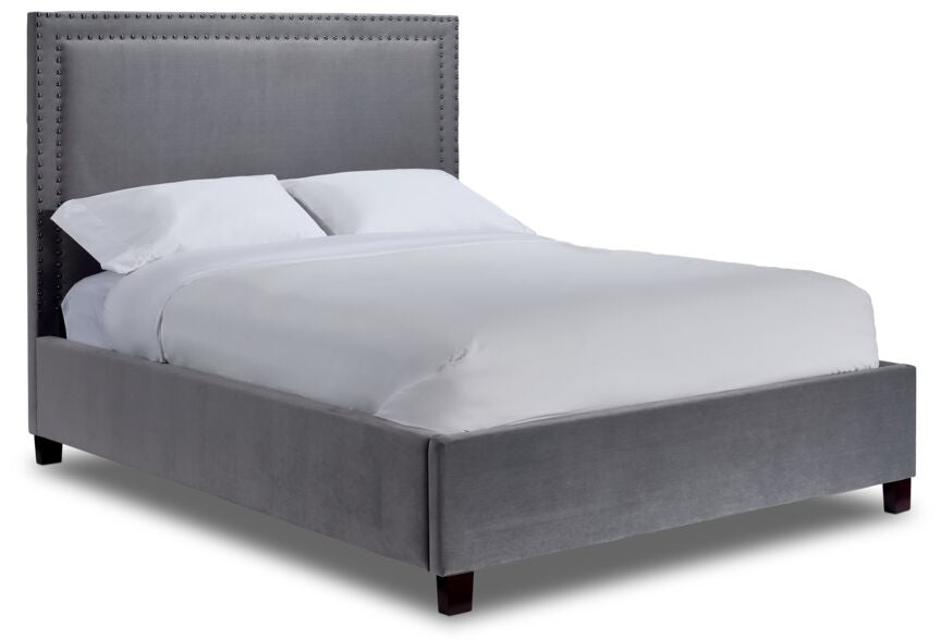 Chloe 3-Piece Queen Size Bed Set in Grey - Modern Bedroom Furniture for Cozy & Stylish Home Decor