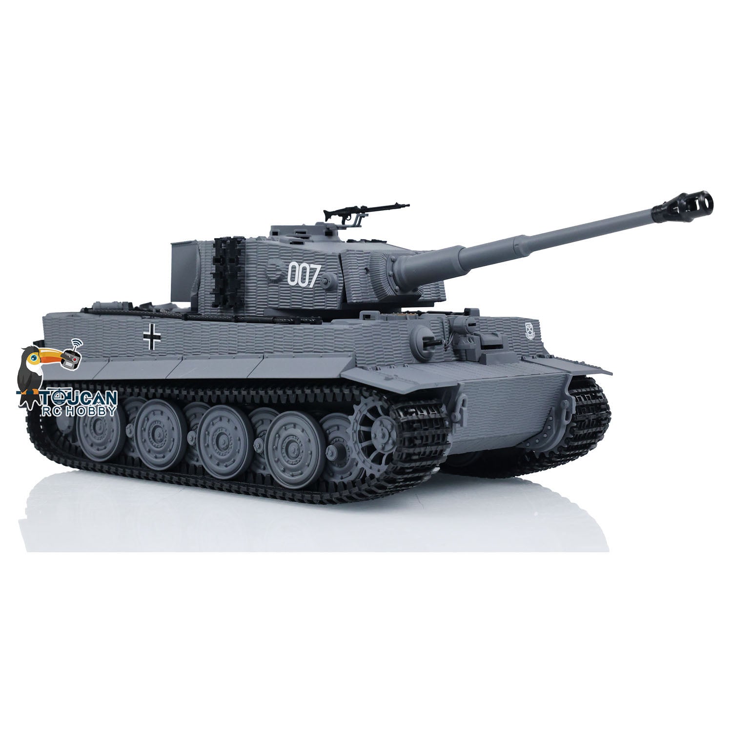 Taigen Tiger I 1/24 Scale RC Battle Tank with Infrared Combat, Barrel Recoil & LED Flash - Remote Control Military Tank Toy for Collectors & Hobbyists - Perfect for War Games, Display & Gift Giving