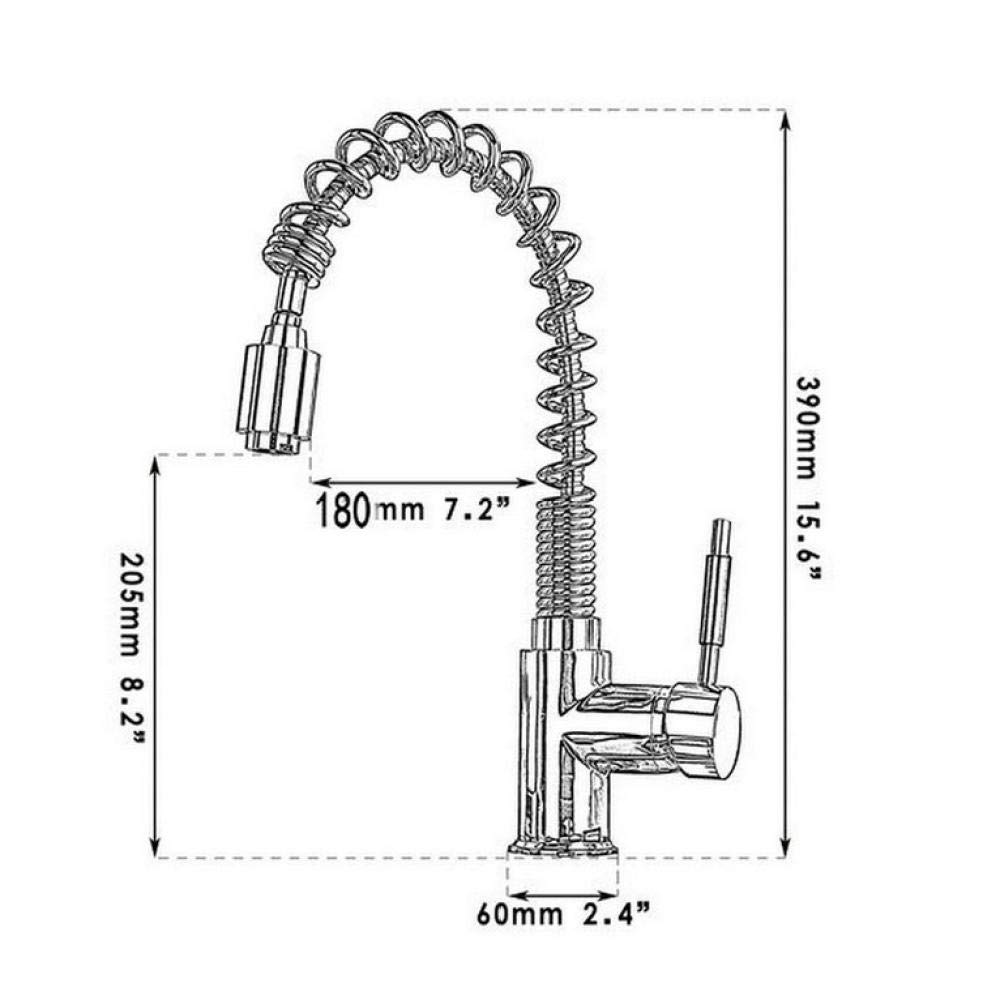 Premium Solid Brass Kitchen Faucet - Swivel Spring Pull-Out Sprayer, Chrome Finish for Sink & Basin | Ideal for Modern Kitchens & Bathrooms | Durable Water Mixer Tap with Easy Installation