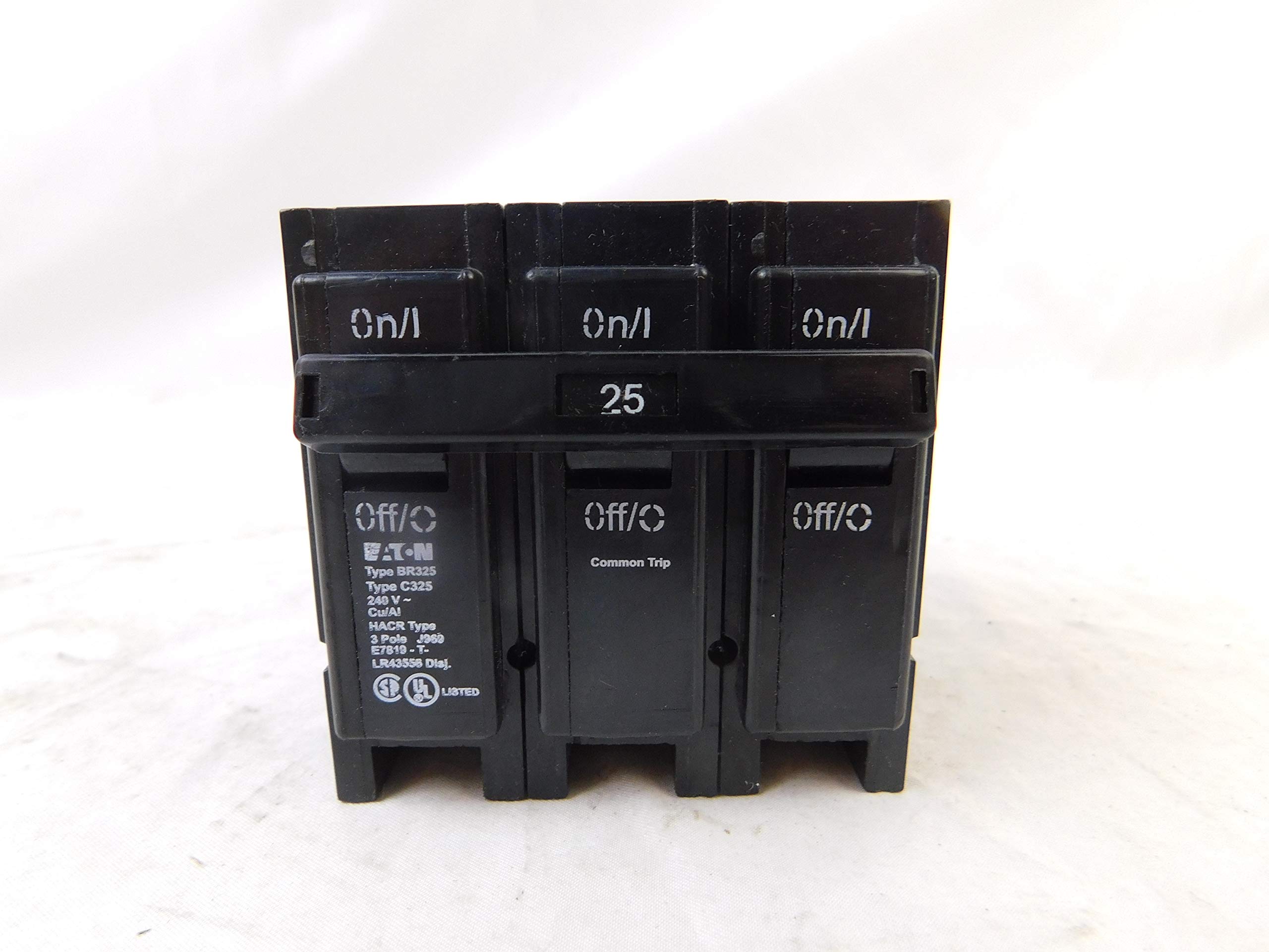 Cutler Hammer BR325 3 Pole 25 Amp 240V Circuit Breaker - Heavy Duty Protection for Commercial & Residential Electrical Panels