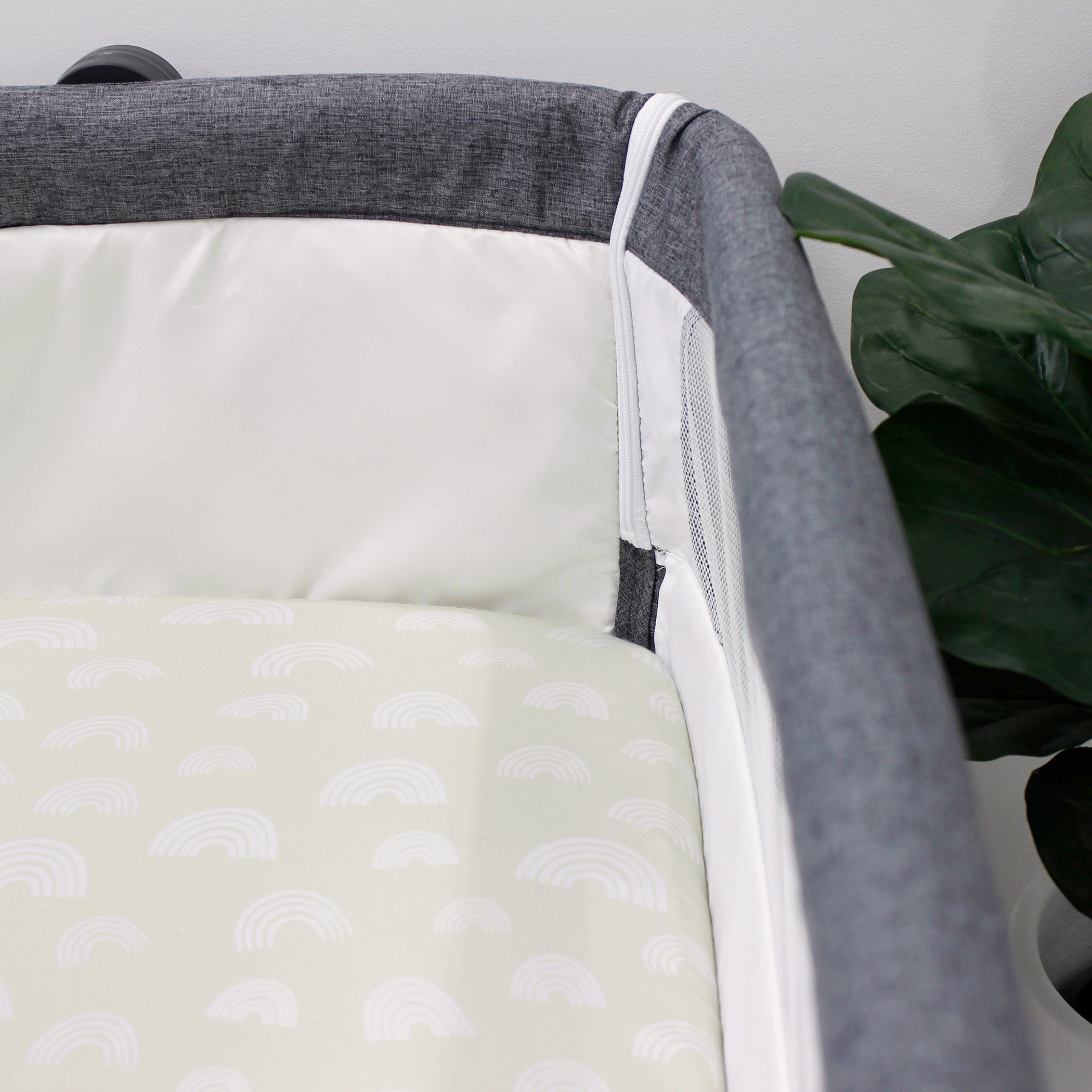 Nordic 2-Pack Jersey Cotton Co-Sleeper & Bedside Sleeper Fitted Sheets - Soft Grey & Sand Colors for Baby Bassinet & Crib - Perfect for Nursery, Daycare & Overnight Sleeping