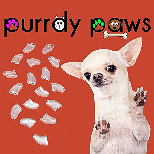 Soft Nail Caps for Small Dogs - Clear Pet Claw Protectors for Indoor Floors & Furniture Protection | Safe & Comfortable Dog Nail Covers