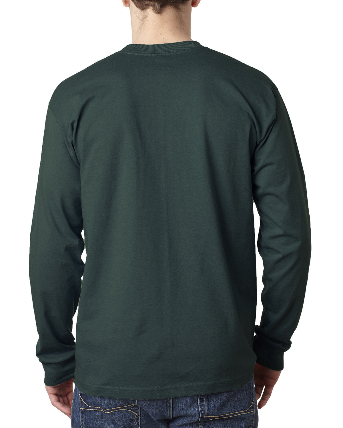 Bayside BA8100 Men's 100% Cotton Long Sleeve Pocket T-Shirt - 6.1 oz Comfortable Casual Work Shirt for Everyday Wear, Outdoor Activities & Layering