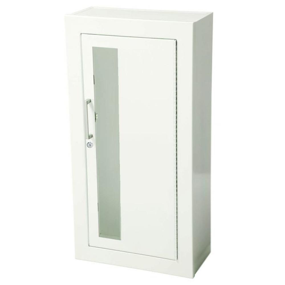 JL Industries 1013W10 Ambassador Fire Extinguisher Cabinet - Vertical Duo Panel with Pull Handle & SAF T LOK - Wall Mounted for Office, Warehouse & Commercial Safety Compliance