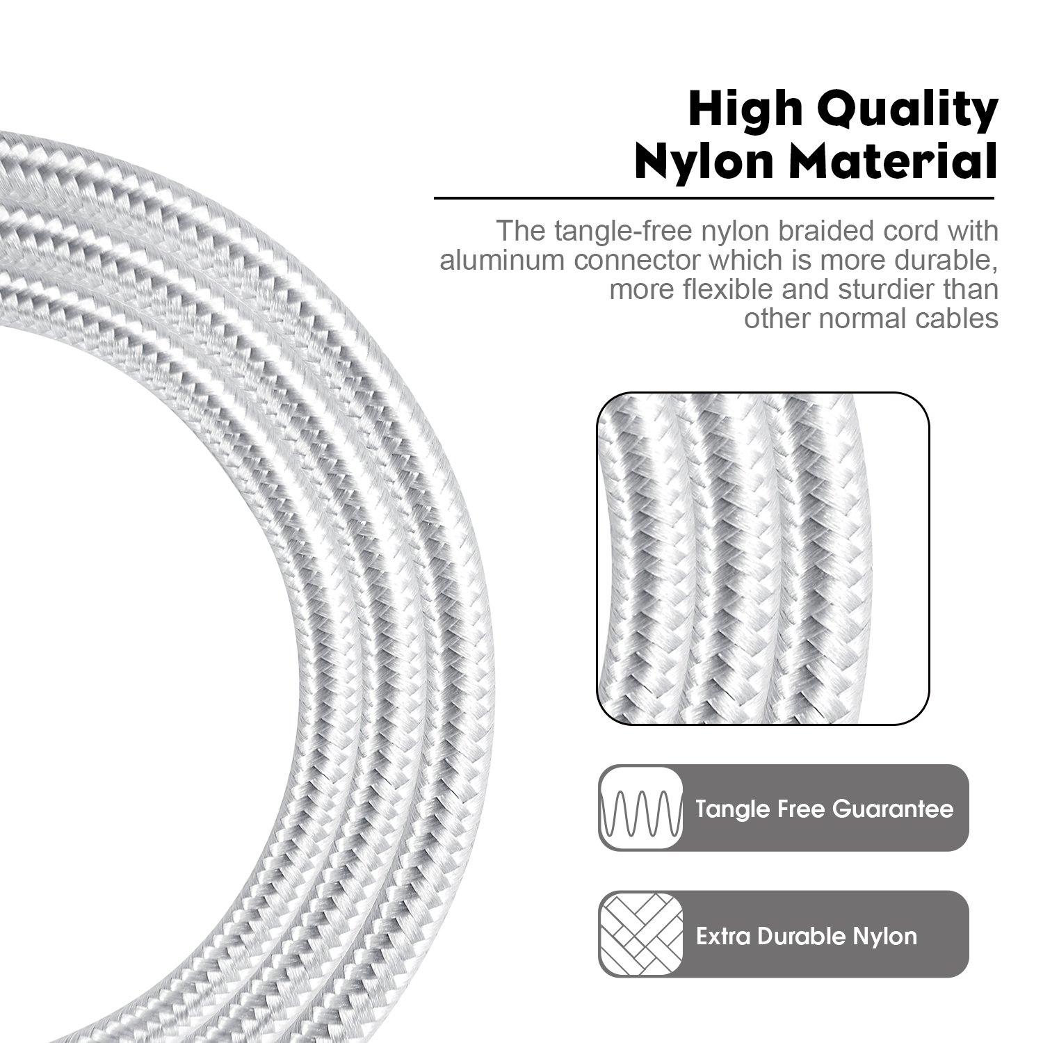 WGGE USB C to USB C Fast Charging Cable 3.1 Type-C Nylon Braided 10FT - Compatible with MacBook Pro, HTC 10, LG G5 V20, Nintendo Switch, Nexus 6P/5X, Google Pixel - Perfect for Travel, Office & Home Charging