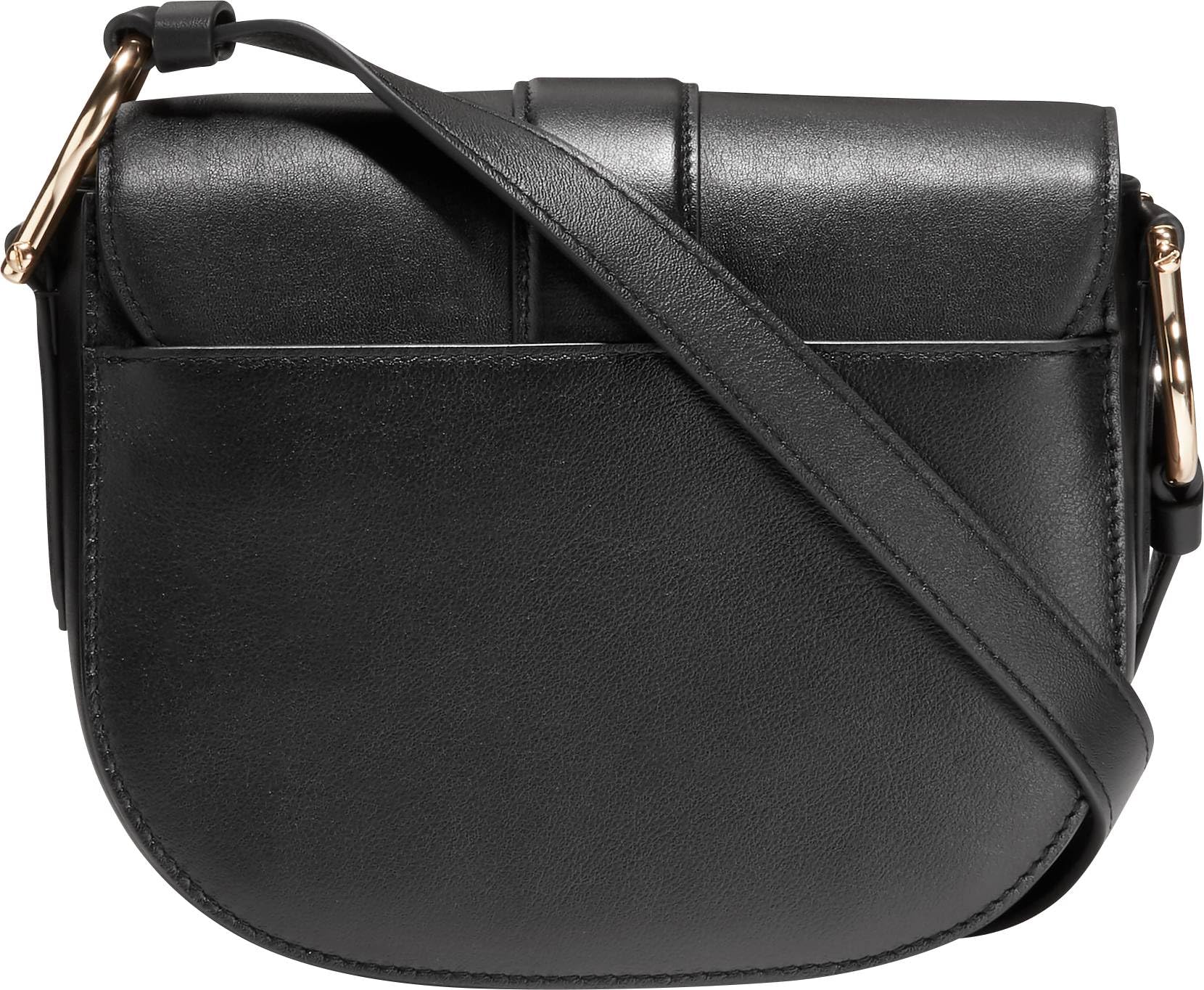 Cole Haan Essential Mini Saddle Crossbody Bag for Women - Black Leather Purse & Wallet Set, Perfect for Work, Travel, and Everyday Use