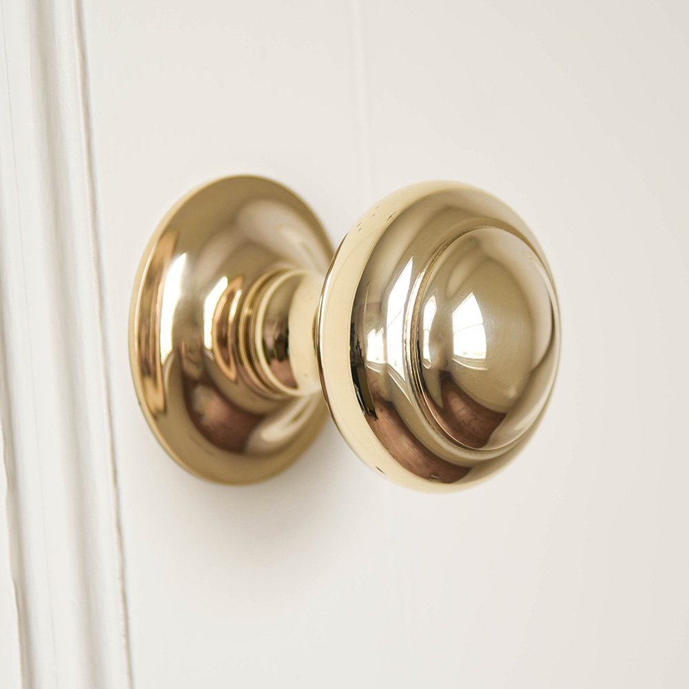 Polished Brass Round 3 Inch Cabinet Door Pull - Elegant Hardware for Kitchen Cabinets, Dressers & Furniture Drawers