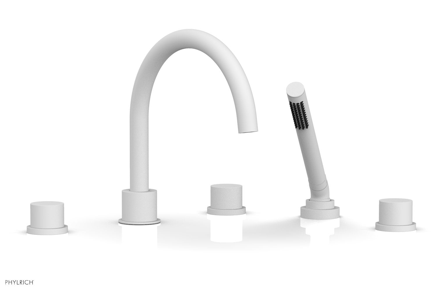 Premium BASIC II Deck Tub Set with Hand Shower - 230 49 - Freestanding Bathtub with Modern Faucet for Spa-Like Relaxation in Master Bathroom or Luxury Hotel Suite