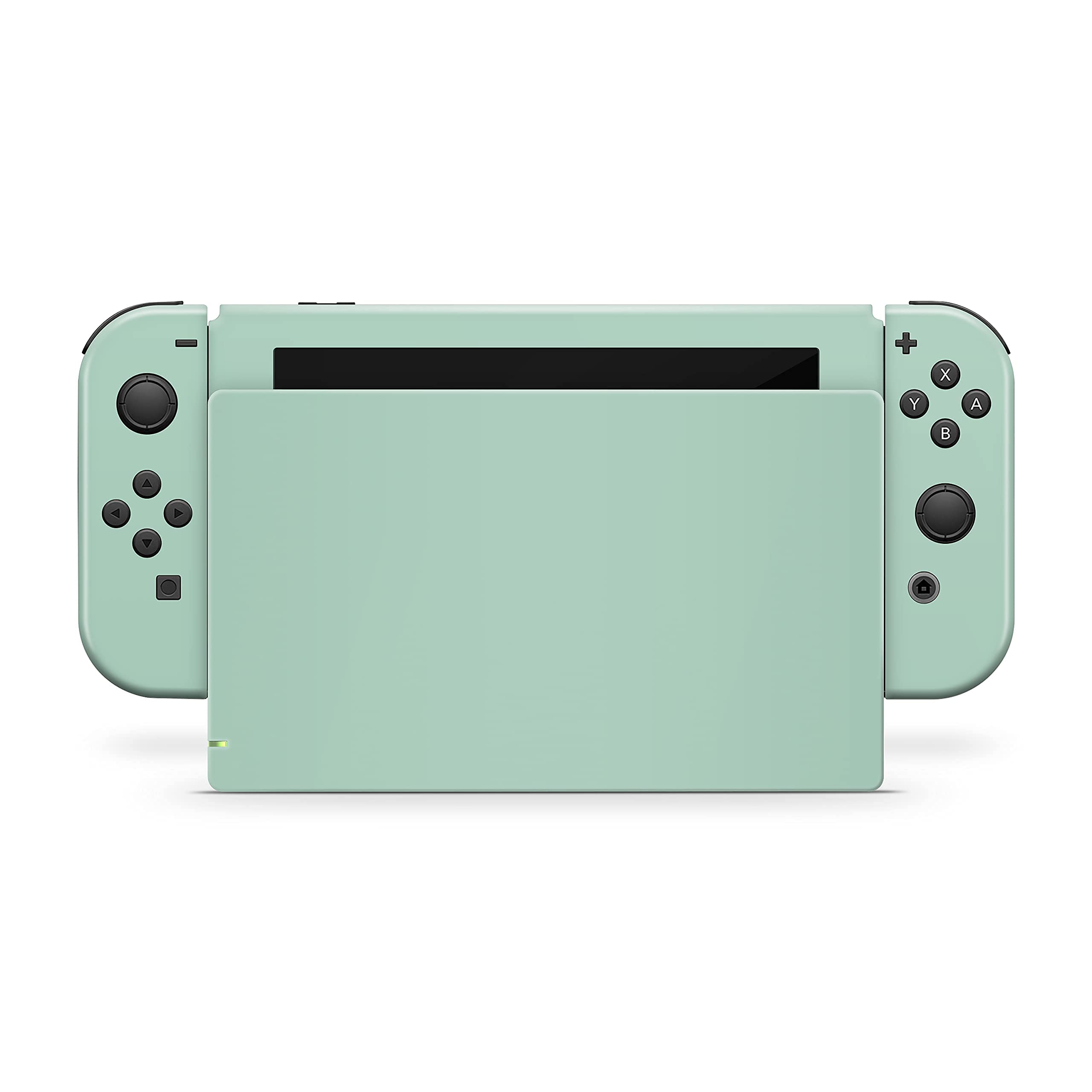 Premium 3M Vinyl Full Wrap Decal Skin for Nintendo Switch - Classic Solid Green Design, Protective Cover Compatible with All Switch Models | Perfect for Gaming Protection & Customization
