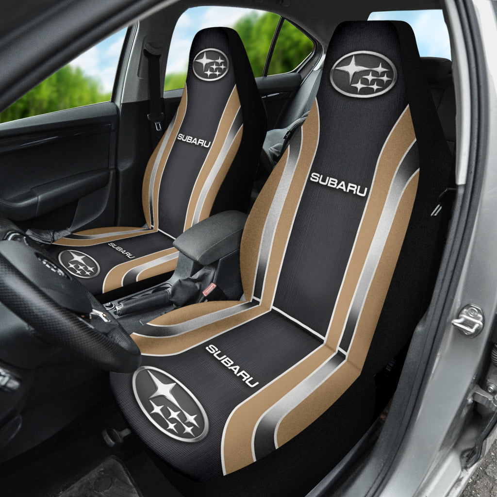 Premium Beige Subaru Car Seat Covers - Universal Fit for Most Subaru Models - Waterproof & Comfortable for Daily Commute, Road Trips & Outdoor Adventures