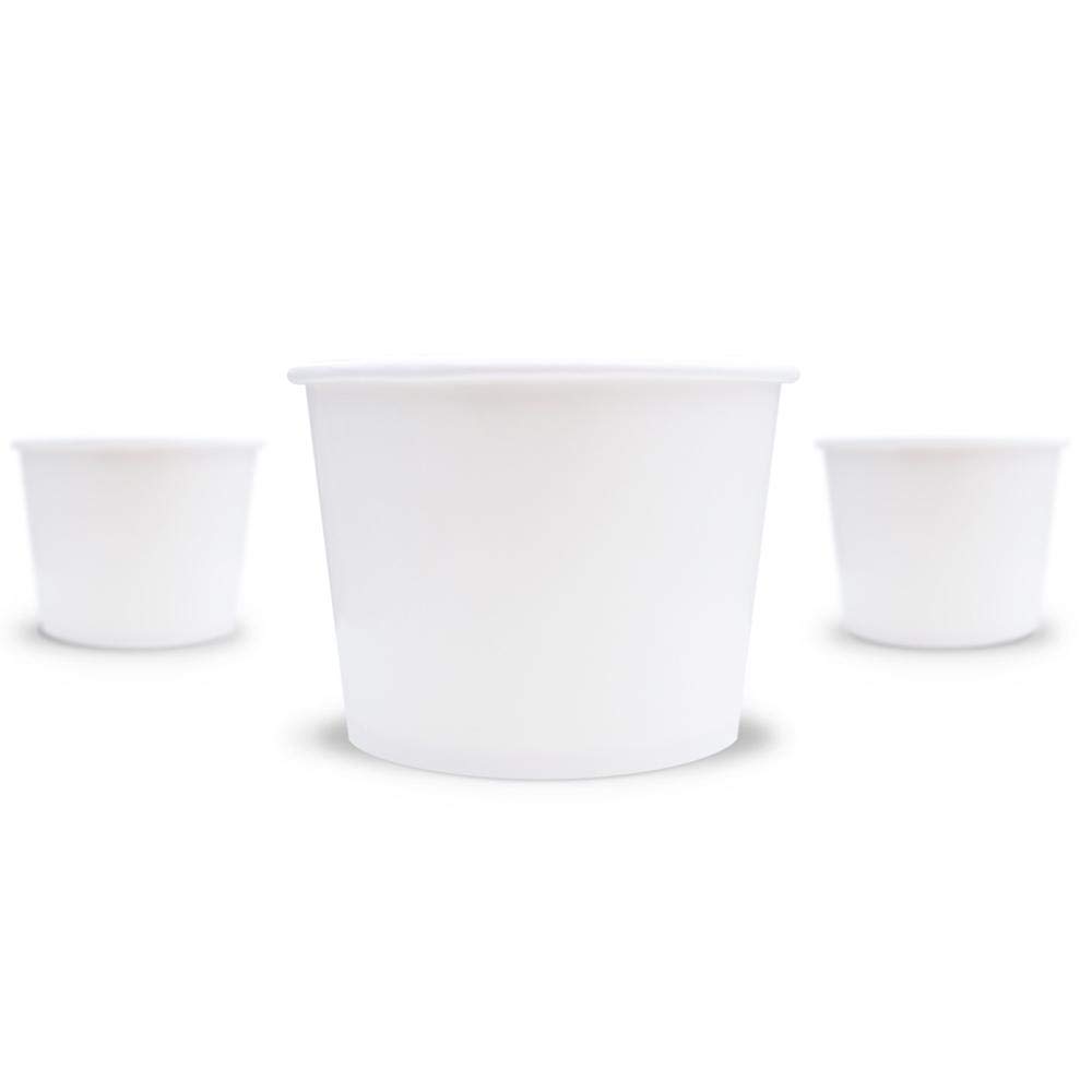 UNIQ 1000-Count 16 oz White Disposable Paper Ice Cream Cups | Bulk Dessert Cups for Ice Cream, Yogurt, Gelato, Frozen Treats | Perfect for Parties, Catering & Ice Cream Shops