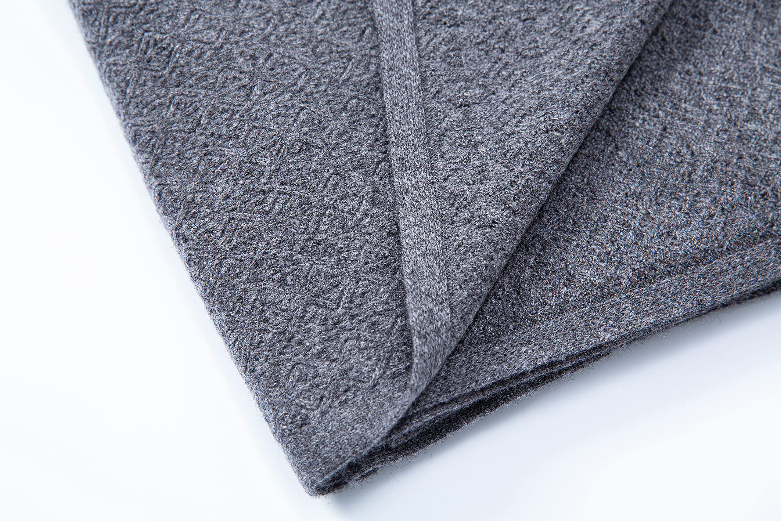100% Pure Cashmere Scarf for Women & Men - Soft Warm Winter Knit Shawl Wrap (77x21 Inches, Dark Gray) - Lightweight Luxury Muffler for Office, Travel & Gift Giving