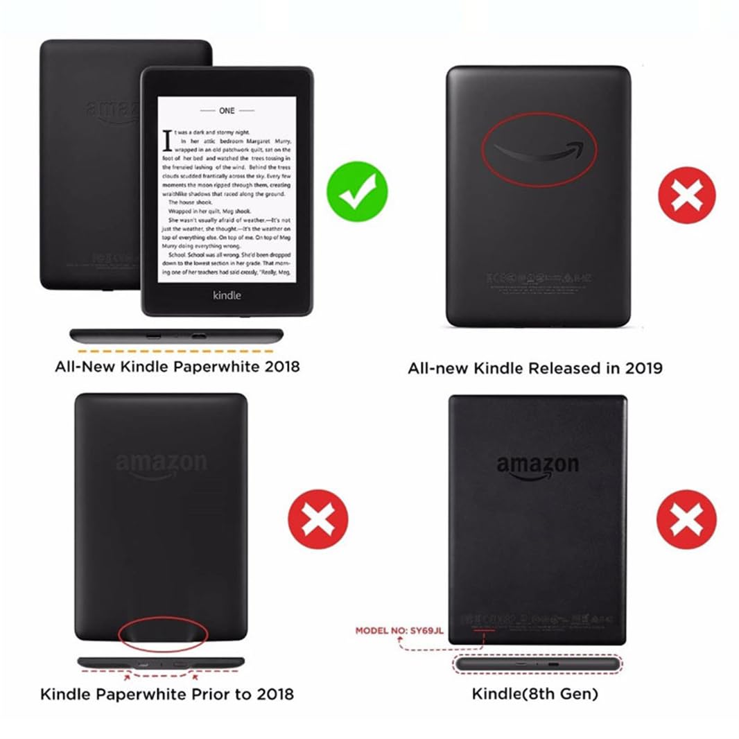 Premium Magnetic Smart Cover for Kindle Paperwhite 4 (10th Gen 2018) - Protective Case with Auto Wake/Sleep - Perfect for Reading, Travel & Daily Use (Gold)