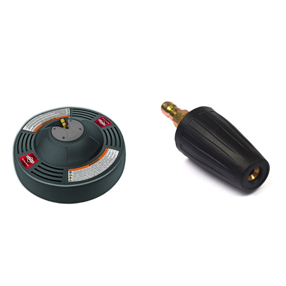 Briggs & Stratton 14-Inch Surface Cleaner with Quick-Connect Turbo Nozzle for Gas Pressure Washers - Perfect for Driveway, Deck & Patio Cleaning