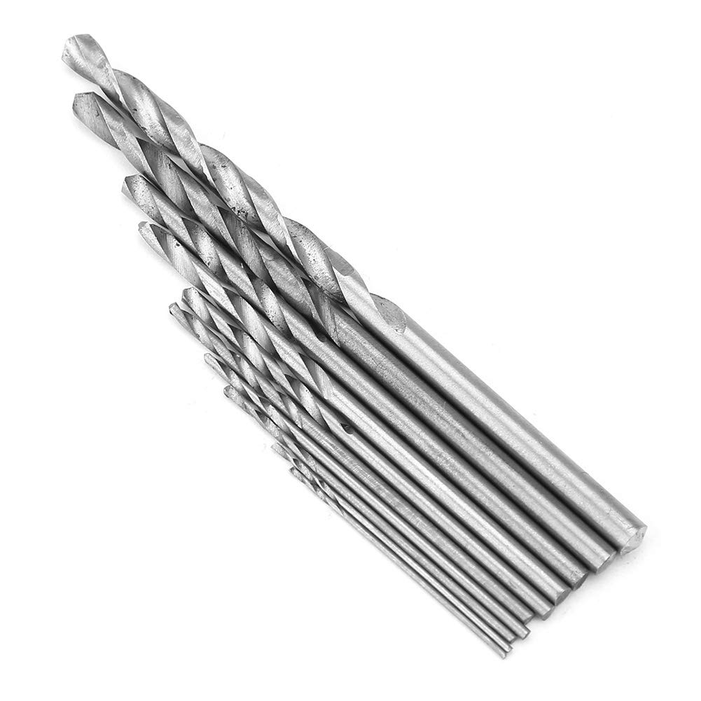 10PCS High Speed Steel Micro Drill Bit Set (0.5-3mm) - Straight Shank Precision Drilling Tools for Metal, Stainless Steel & Cast Iron - Perfect for Jewelry Making, PCB Repair & Small Metal Projects