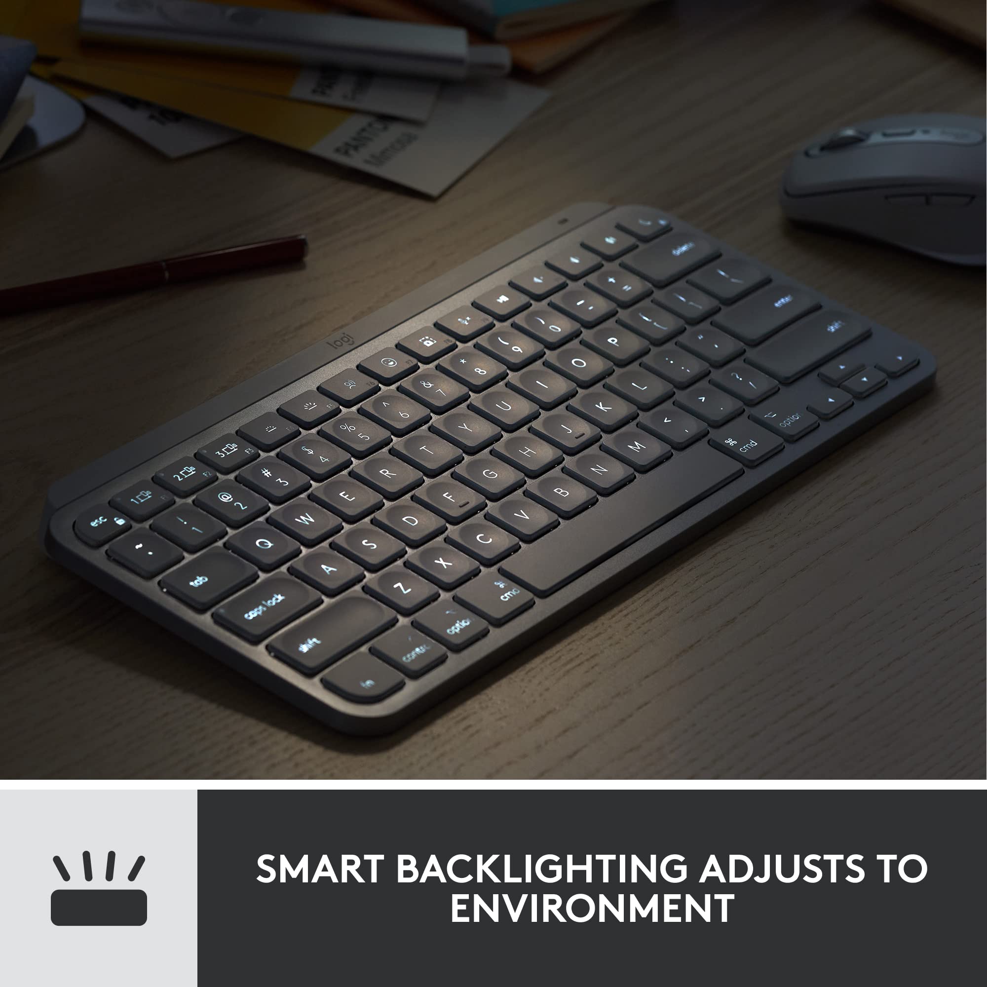 Logitech MX Keys Mini Wireless Keyboard & Mouse Combo for Business - Compact Design, Logi Bolt & Bluetooth Connectivity, Compatible with Windows/Mac/Chrome/Linux (Graphite) - Perfect for Office Work, Remote Work & Home Computing
