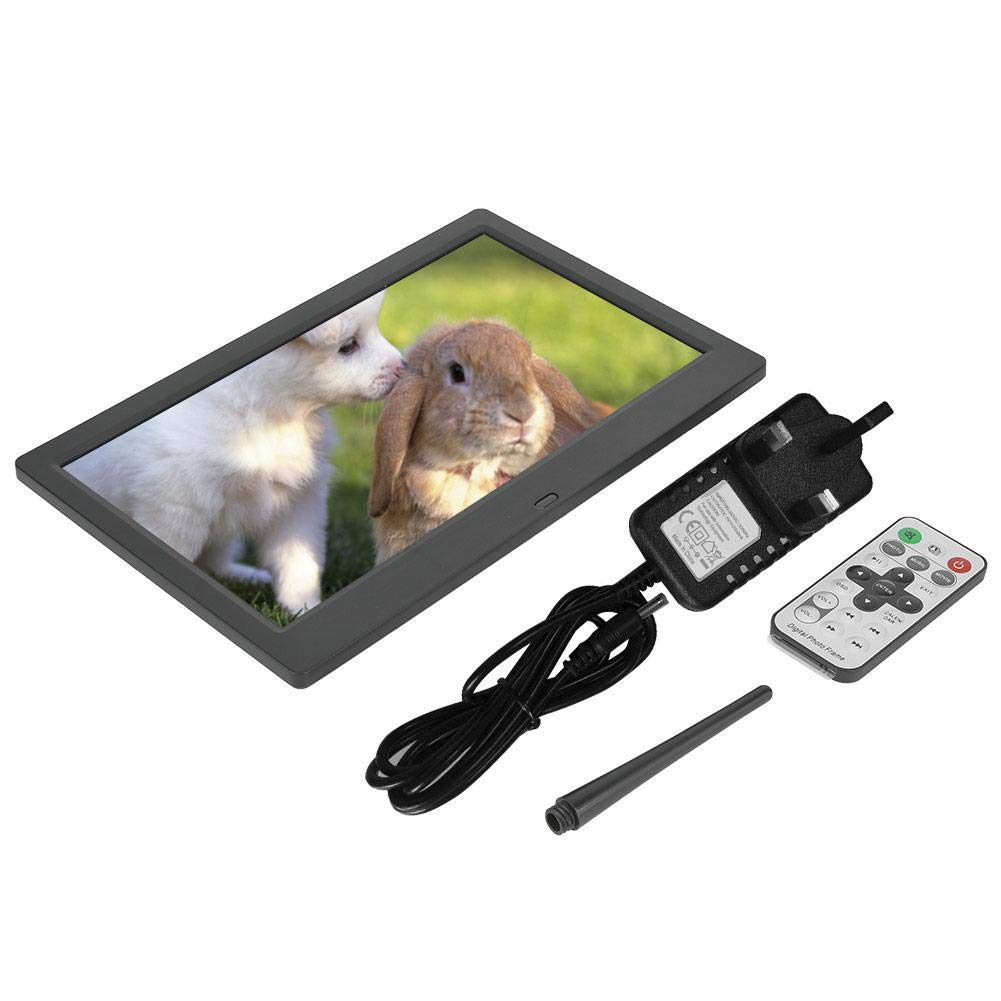 10 Inch HD Digital Photo Frame - 16:9 Wide Screen 1024x600 Resolution, Electronic Picture Frame with Remote Control, Supports Clock, Calendar, Video & Music - Perfect for Home, Office & Gifts (White)