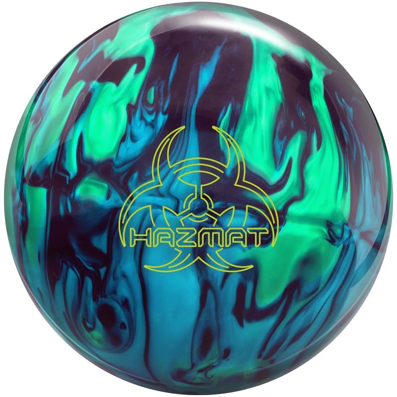 Bowlerstore Pre-Drilled Hazmat Bowling Ball - 13lbs Black/Sapphire/Jade | USBC Approved for League & Tournament Play | Perfect for Serious Bowlers & Casual Gamers