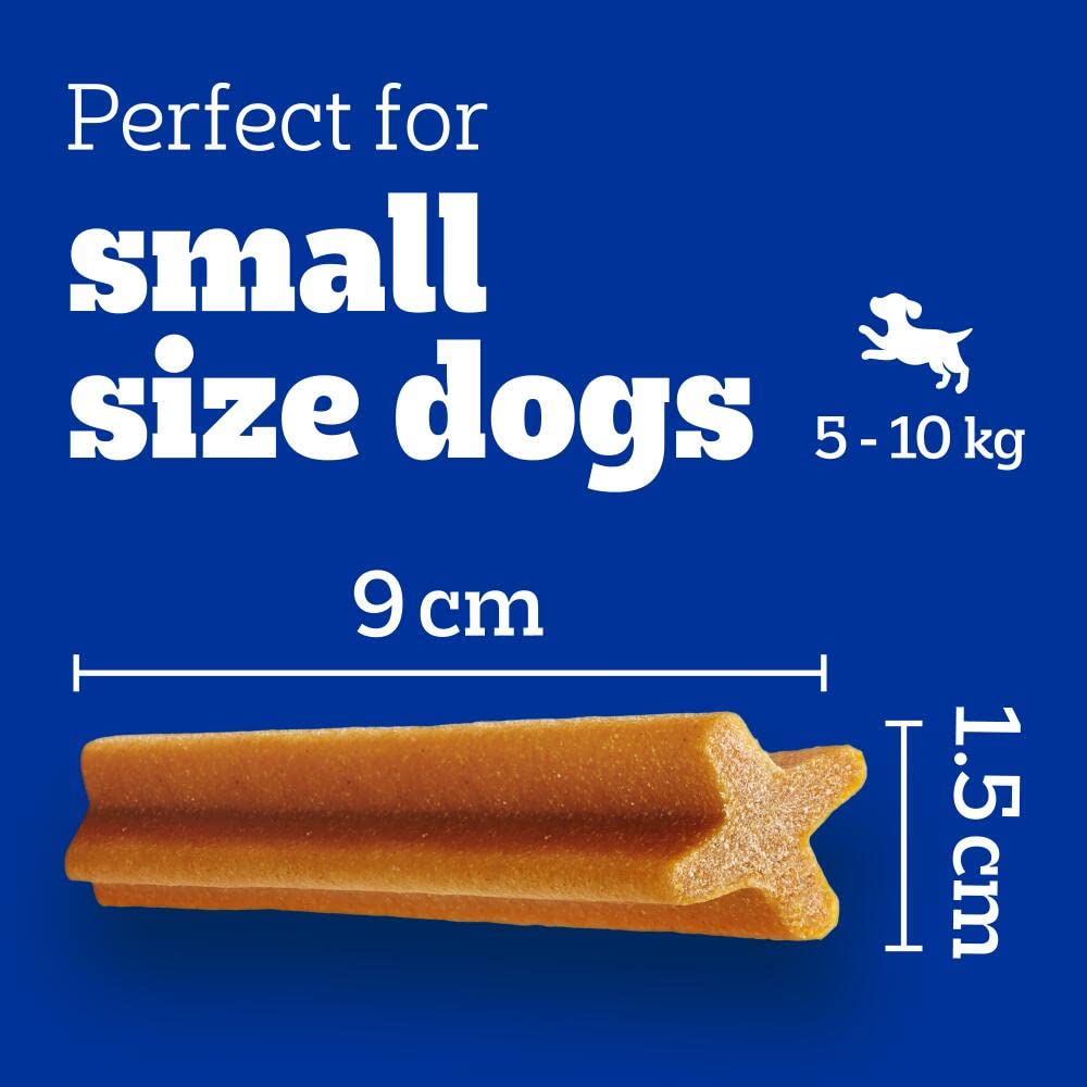 Pedigree DentaStix Dental Treats for Small Dogs 5-10kg | Daily Oral Care Chews | 112-Count Mega Pack (16 x 7 Sticks) | Promotes Fresh Breath & Healthy Teeth - Perfect for Training Rewards and Between-Meal Snacks