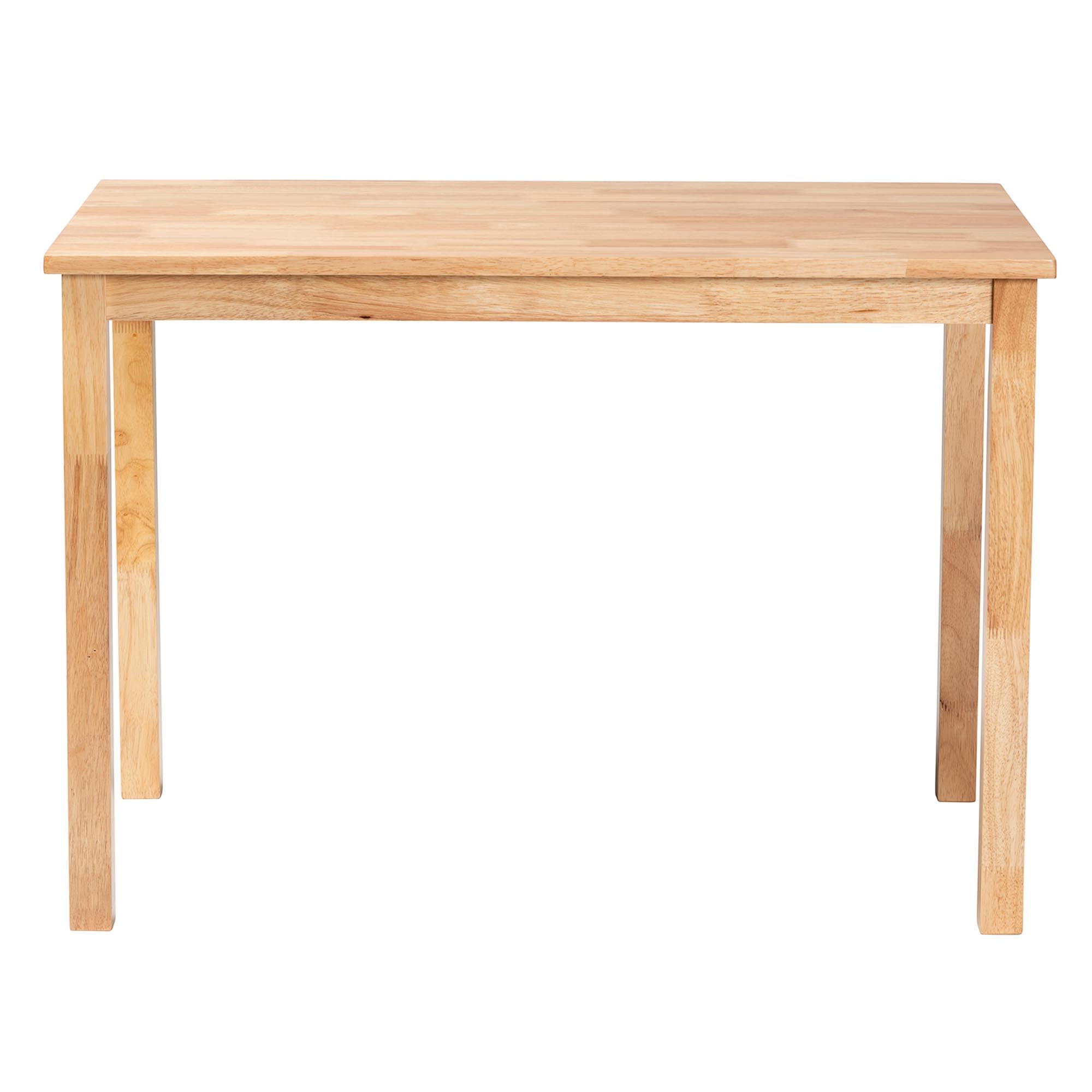 Baxton Studio Eveline Dining Table - 42 Inch Round Natural Brown Wood Table for Kitchen, Dining Room & Small Spaces | Perfect for Family Meals & Entertaining Guests