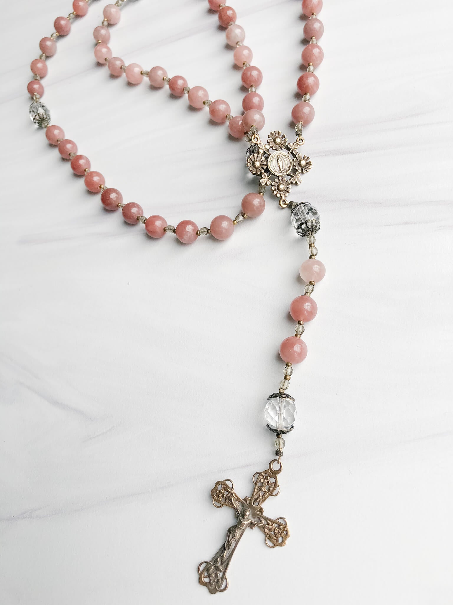 Our Lady's Garden Rosary - Beautiful Handmade Catholic Prayer Beads for Devotion & Meditation | Perfect for Home Altar, Church Use & Spiritual Gifts