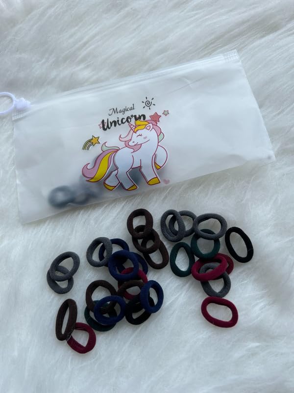 CHRONEX 12PCS Colorful Ponytail Hair Ties - Soft Elastic Hair Bands for Women & Girls - Perfect for School, Work, Gym & Everyday Styling