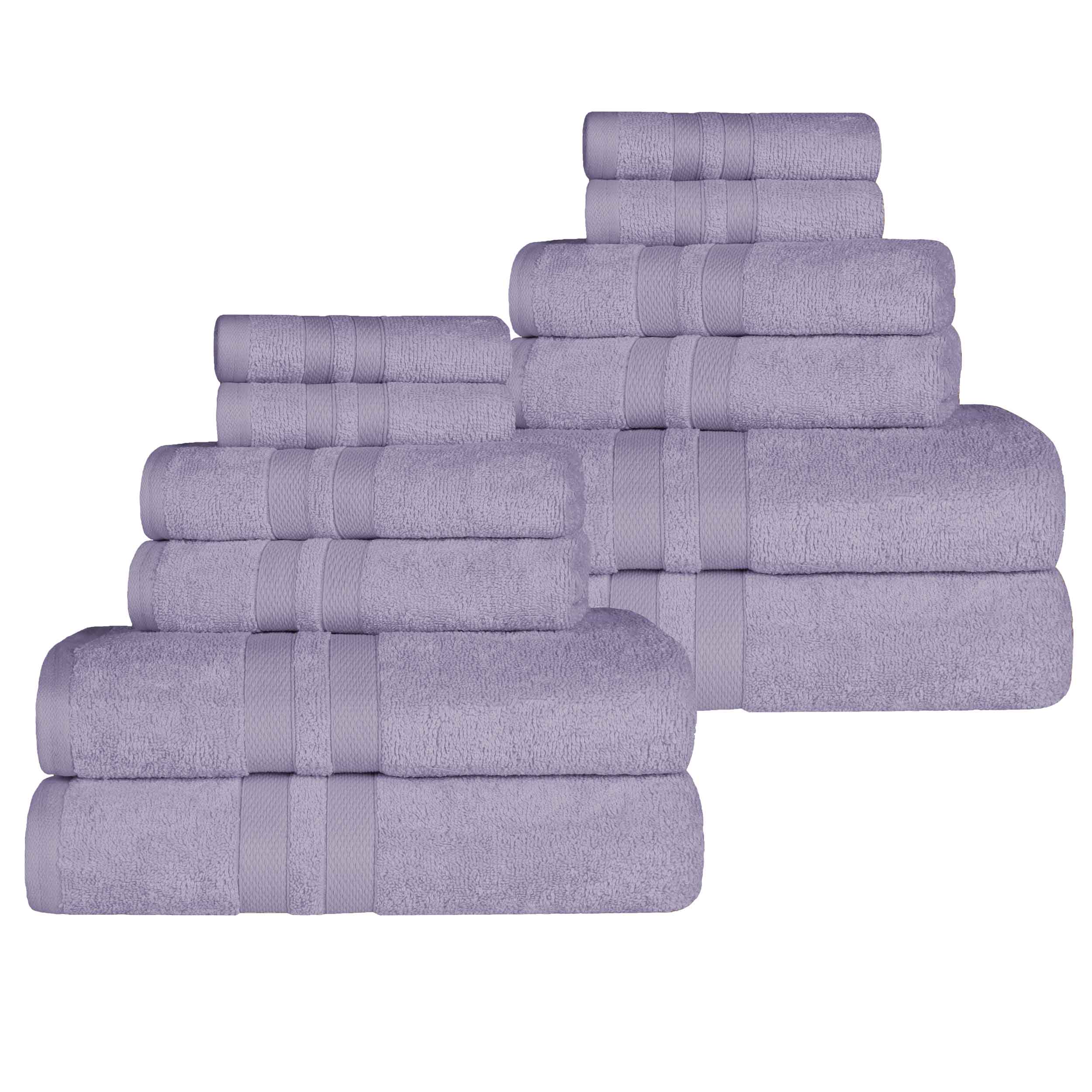 Premium 12-Piece Ultra Soft Cotton Towel Set - Super Absorbent, Quick Drying Bath & Beach Towels for Spa, Gym, Pool, and Home Use