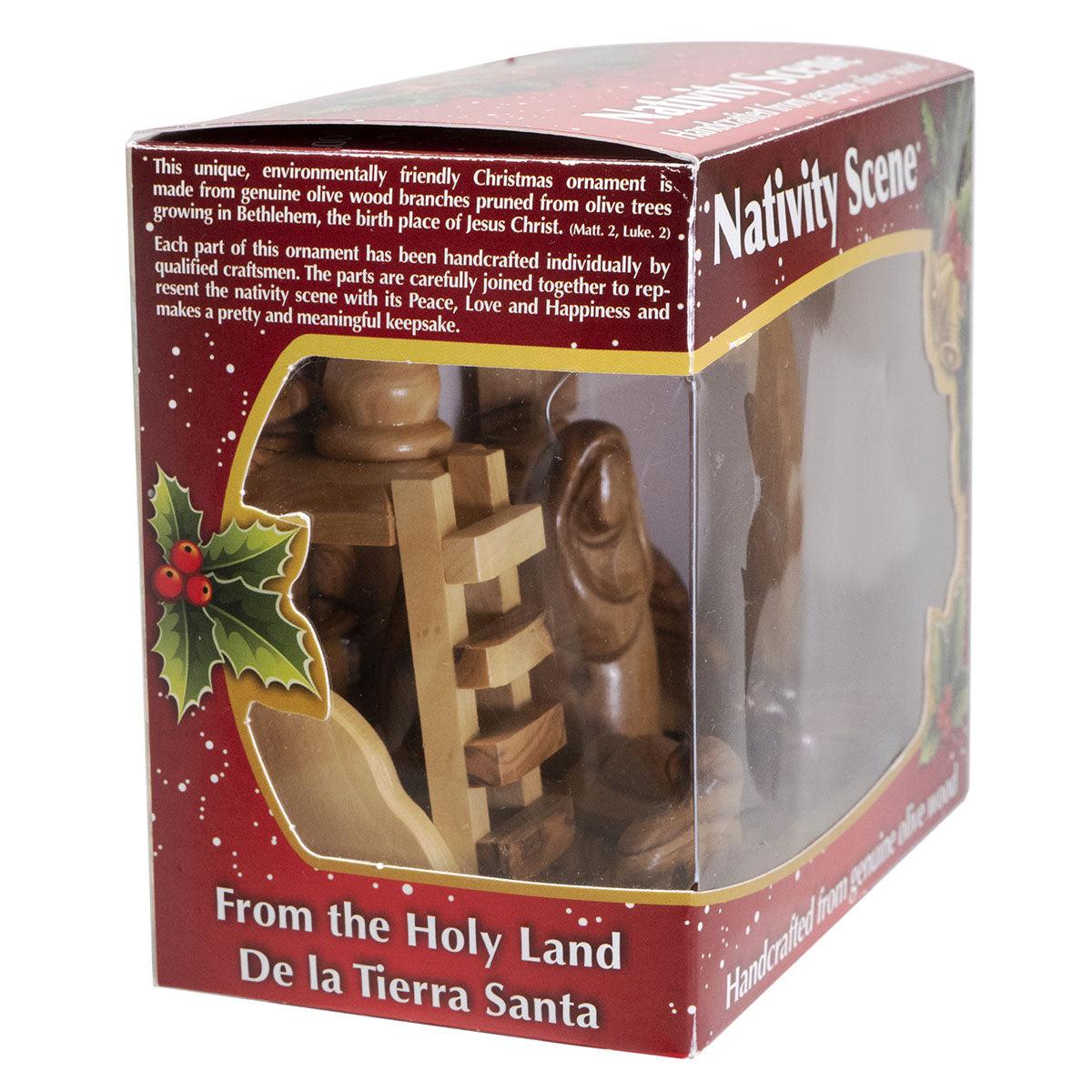Handcrafted Olive Wood Nativity Scene Set - 5.7 Inch Christmas Figurines for Home Decor, Gift & Holiday Display