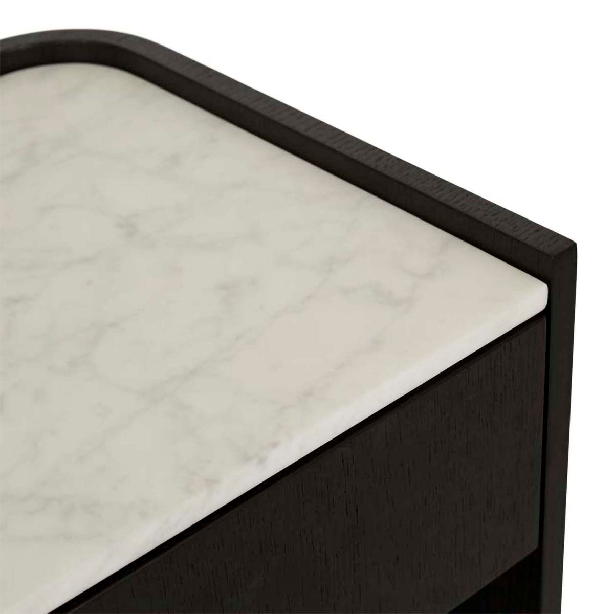 Globe West Elsie Bedside Table - Modern Nightstand with Storage Drawer for Bedroom, Living Room & Office - Stylish Wooden End Table with Shelf
