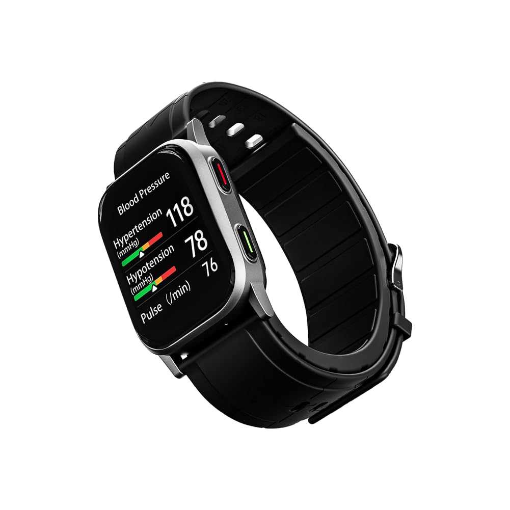 Premium Metal Case Smart Watch with Blood Pressure, Heart Rate & SpO2 Monitor - Fitness Tracker for Sleep, Steps & Activity Tracking - Bluetooth Compatible with iOS & Android - Perfect for Workouts, Running & Daily Health Monitoring