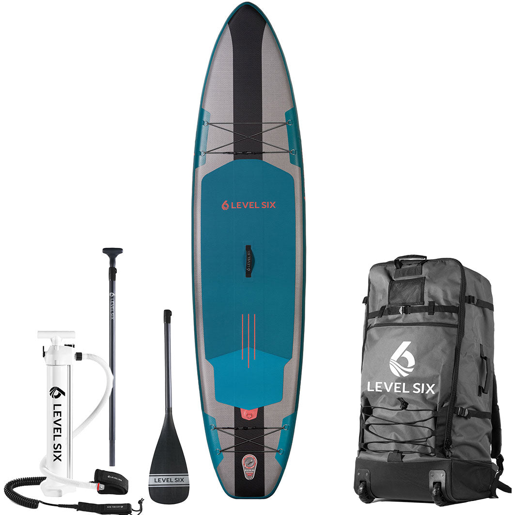 Premium Level 6 Eleven Six Carbon Inflatable Stand Up Paddle Board (SUP) Package - Lightweight & Durable for Lakes, Rivers & Ocean Paddling Adventures