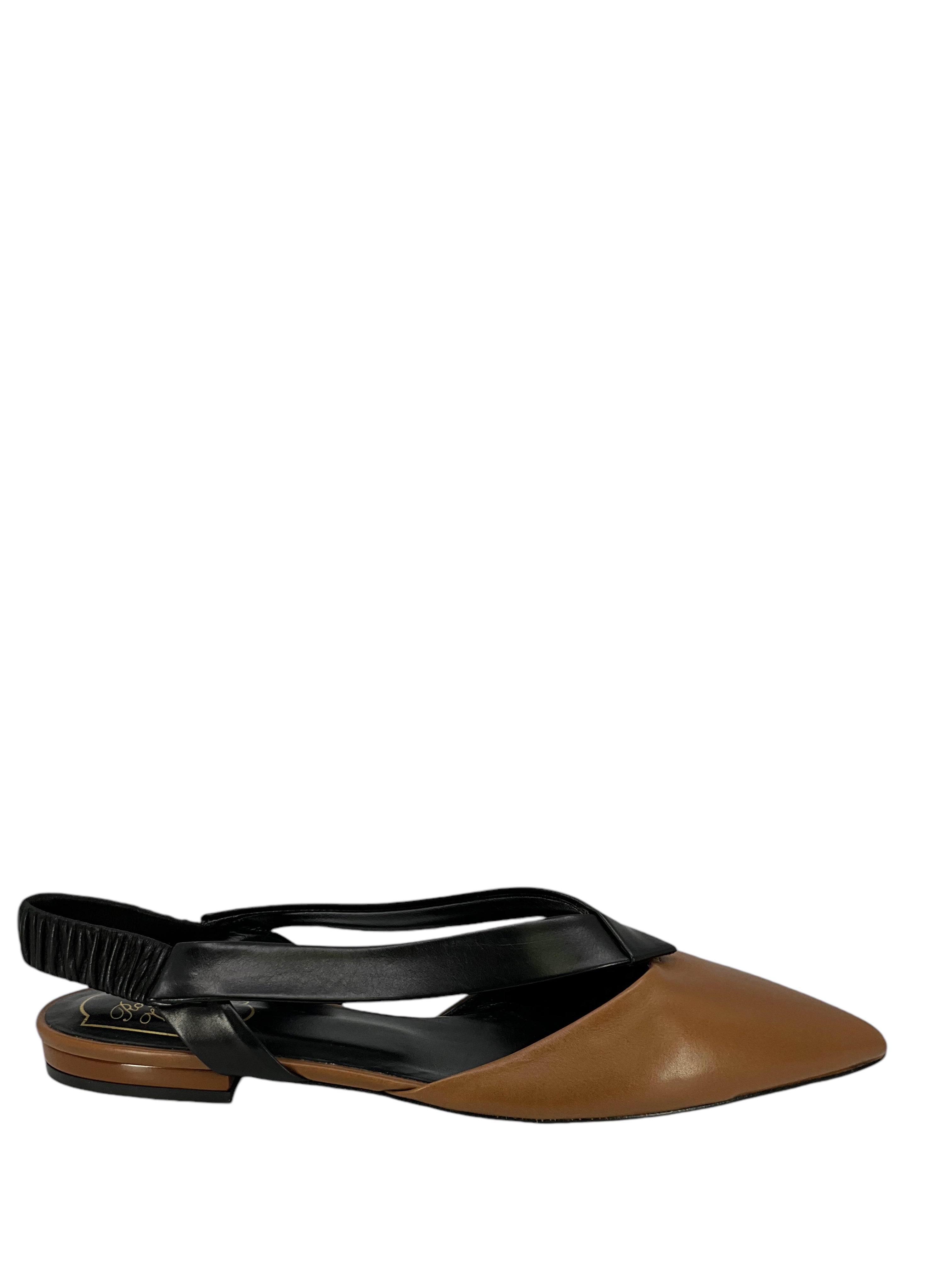 Roger Vivier Genuine Leather Pointed Toe Slingback Heels - Women's Size 6 | Elegant Dress Shoes for Weddings, Parties & Office Wear