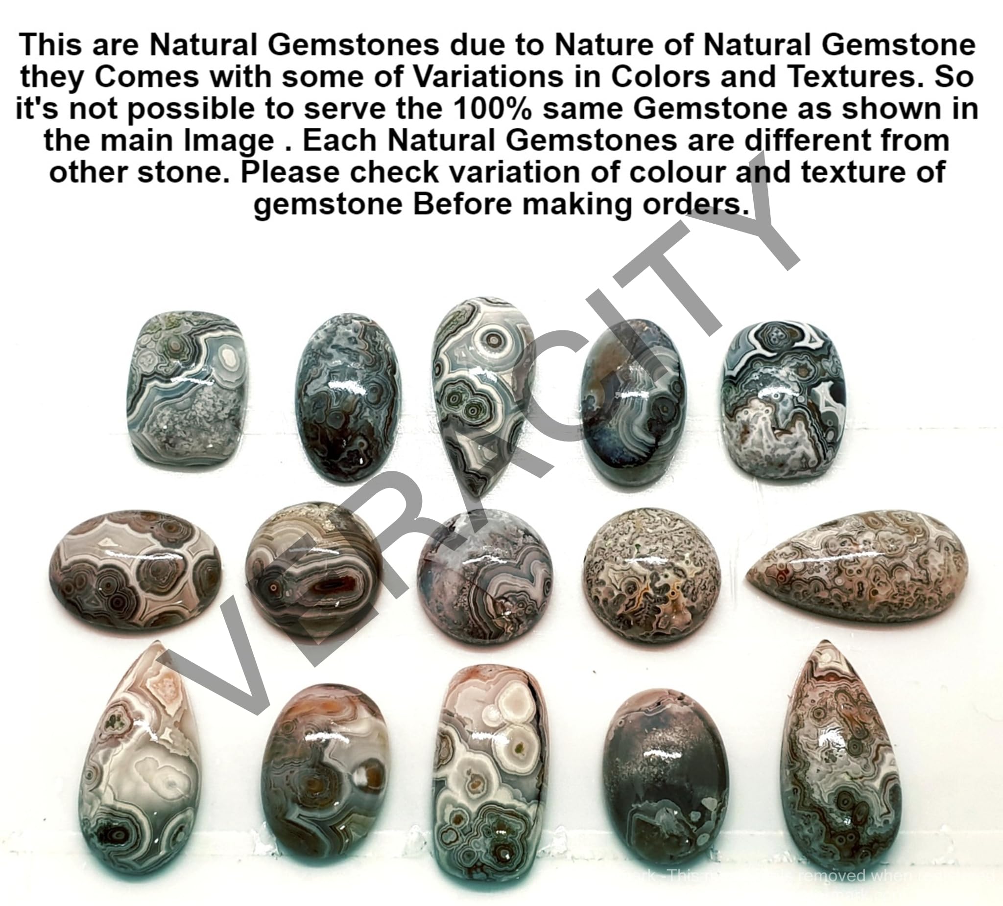 Veracity Jewelry Crazy Lace Agate Rings for Women - 925 Sterling Silver Healing Meditation Rings with Natural Brown White Gemstone - VSR-670 | Spiritual Jewelry, Yoga Accessories, Gift for Her