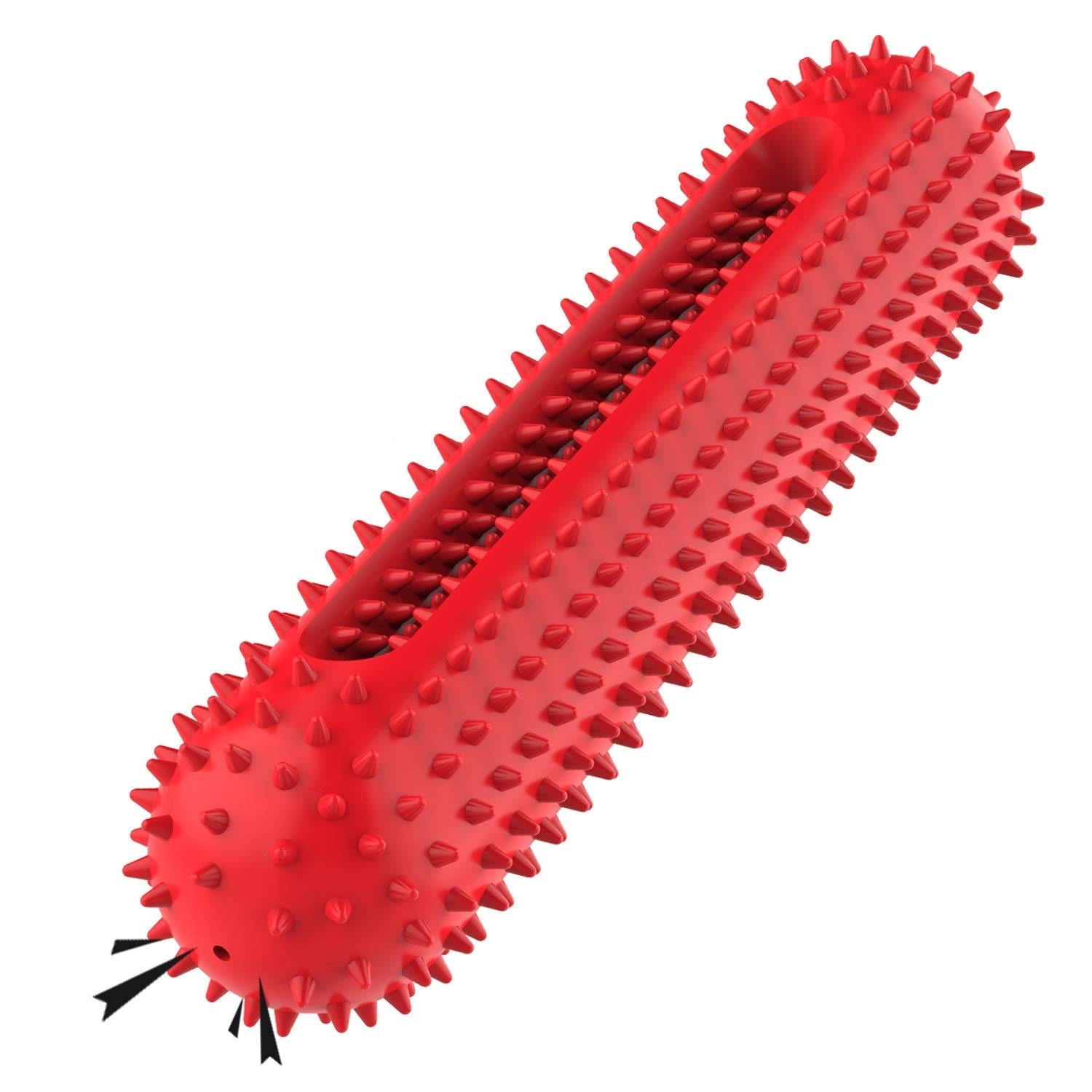 Durable Dog Chew Toys for Aggressive Chewers - Indestructible Rubber Squeaky Toys for Medium & Large Dogs | Toothbrush Design for Teeth Cleaning, Pet Training & Playtime | Perfect for Outdoor Fetch, Indoor Play & Dental Health