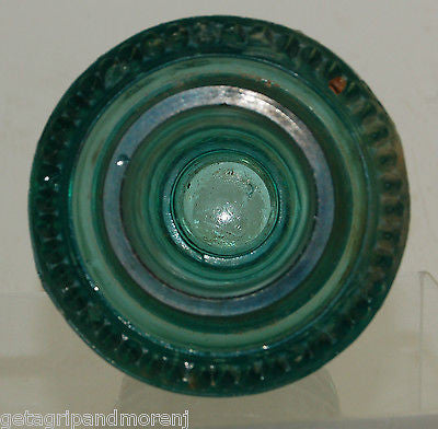 Hemingray 40 Antique Blue Green Glass Insulator - Vintage Collectible, Made in USA - Perfect for Home Decor, Industrial Display & Electrical Projects