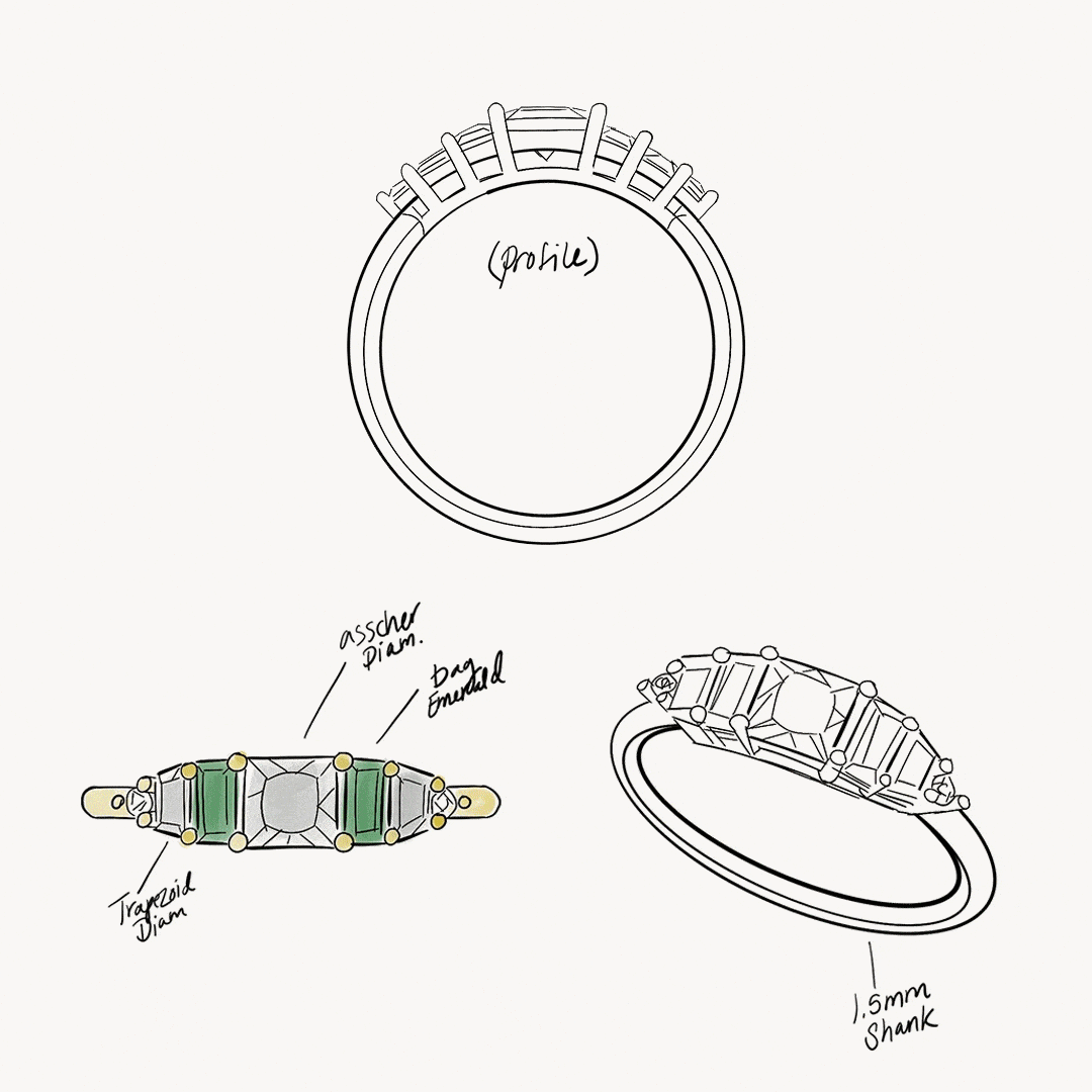 Emerald Green Ring for Women - Elegant Sterling Silver Gemstone Jewelry - Perfect for Weddings, Parties & Special Occasions