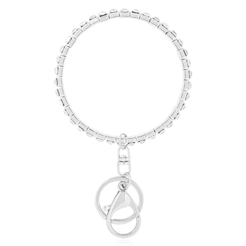 Cubic Key Bangle - Silver
