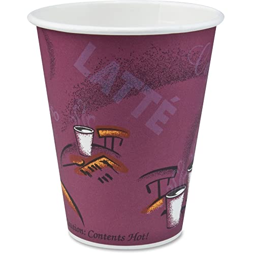 Solo 370SI-0041 10 oz Bistro SSP Paper Hot Cups - Case of 1000 (1000 Count) - Disposable Coffee Cups for Cafes, Restaurants & Office Break Rooms - Perfect for Hot Beverages Like Coffee, Tea & Hot Chocolate