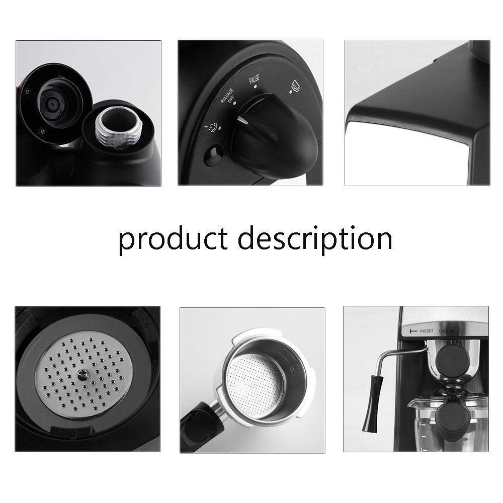 Premium 2-in-1 Semi-Automatic Espresso & Coffee Machine with 5 Bar Pressure, Milk Frother, Built-in Heating Tray & Accessories - Perfect for Home Baristas & Coffee Lovers to Make Latte, Cappuccino & More