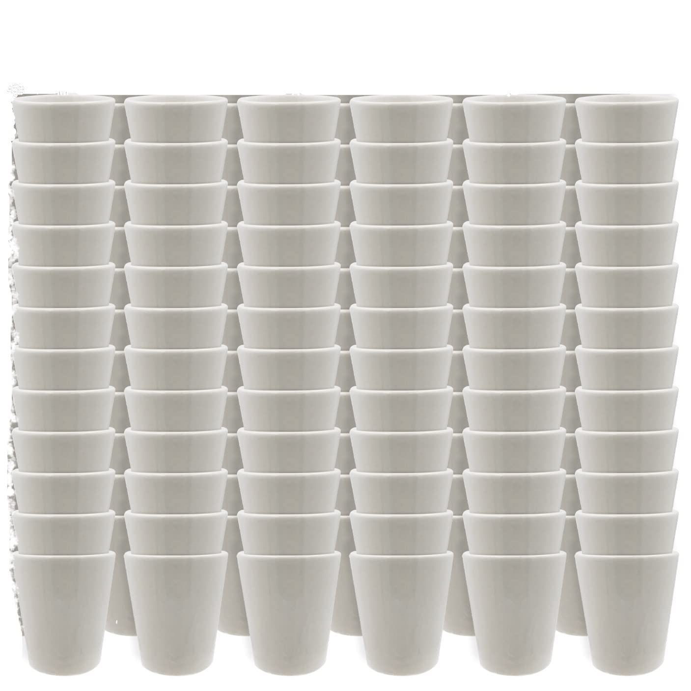 72-Pack White Sublimation Shot Glasses 1.5 oz - Bulk Ceramic Shot Glass Set for Restaurants, Bars & Hotels - Perfect for Sublimation Printing & Custom Designs - Great for Parties, Weddings & Promotional Events