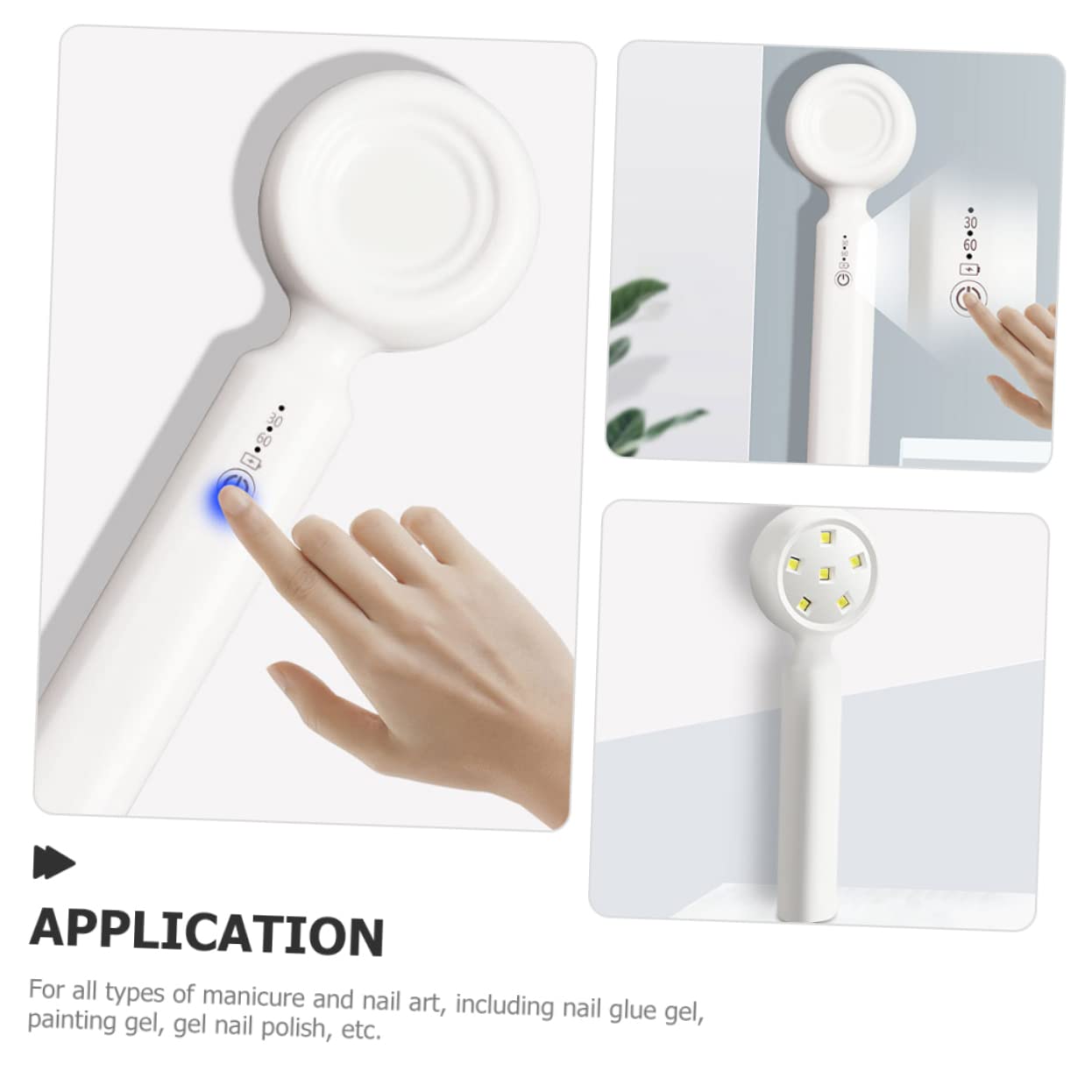 Portable UV LED Nail Lamp for Gel Polish - Handheld Mini UV Light for Quick Drying Nails - Perfect for Home Manicures & Salon Use