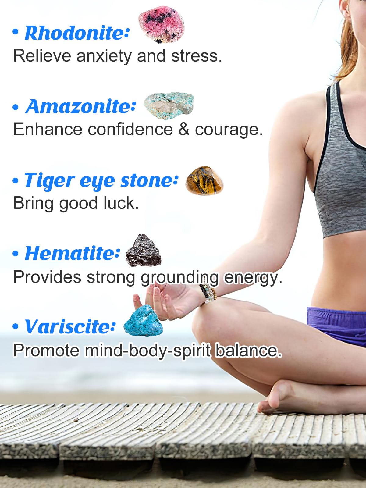 6-Piece Natural Lava Stone Beaded Bracelets for Women - Anxiety Relief, Stress Management & Aromatherapy Essential Oil Diffuser | Yoga Meditation Jewelry, Perfect Gift for Mom, Wife & Friends (Ideal for Daily Wear, Wellness Practices & Thoughtful Gifting)