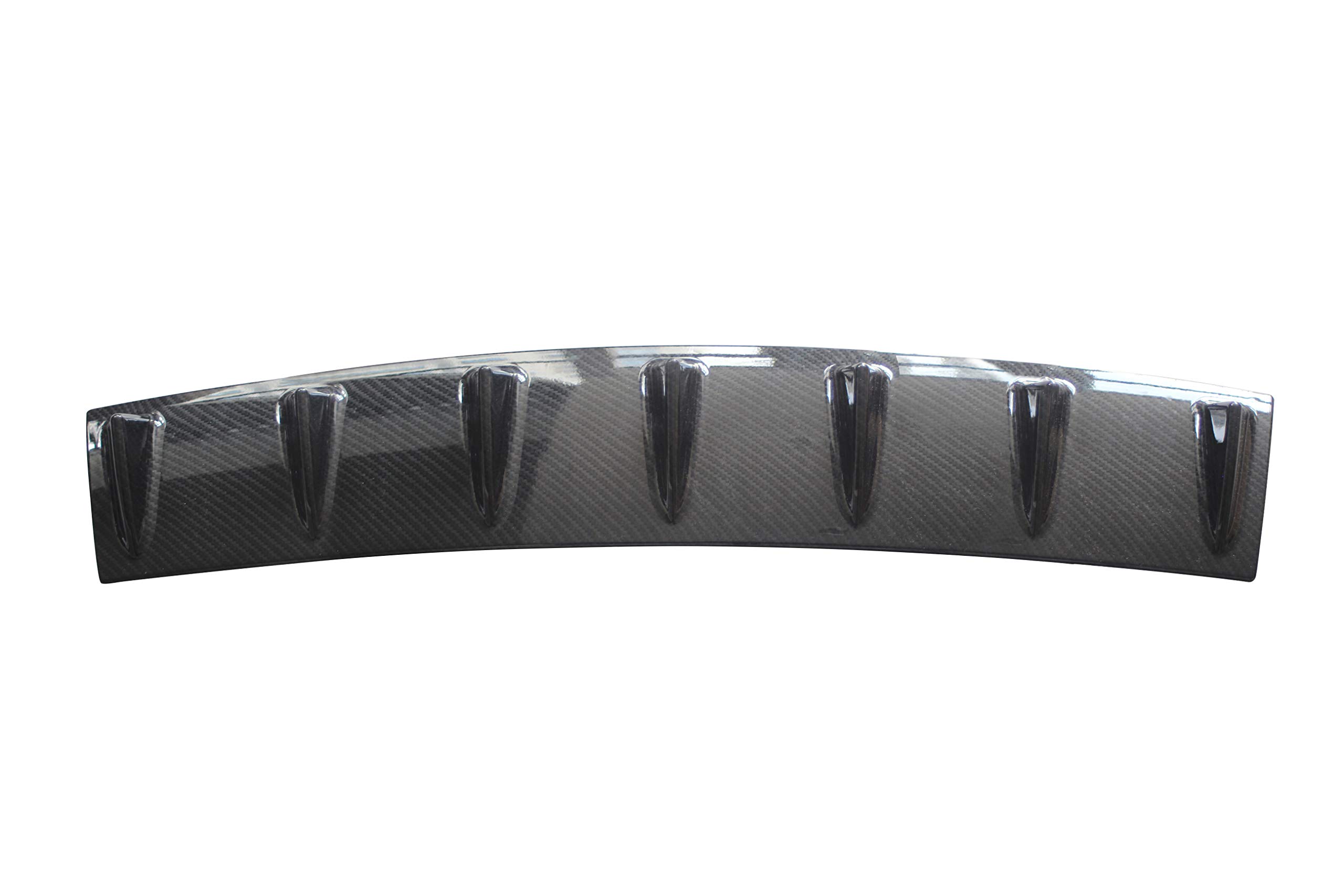 33.5 Inch Universal Car Rear Bumper Lip Diffuser - Shark Fin Style Bumper Spoiler in Carbon Fiber for Enhanced Aerodynamics & Sporty Look - Perfect for Sedans, Coupes & Hatchbacks