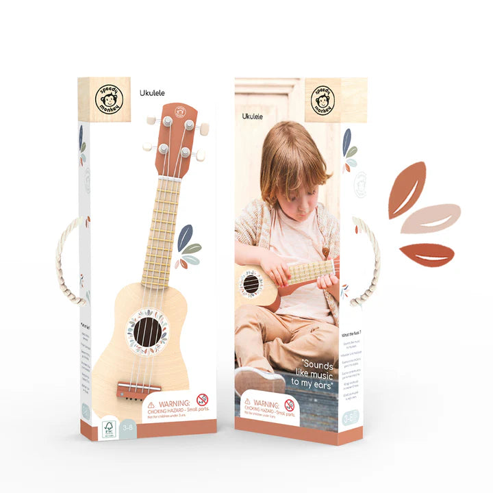 Speedy Monkey Ukulele - Premium 21 Inch Soprano Ukulele for Beginners & Adults with Free Online Lessons - Perfect for Beach Parties, Campfires & Family Music Time