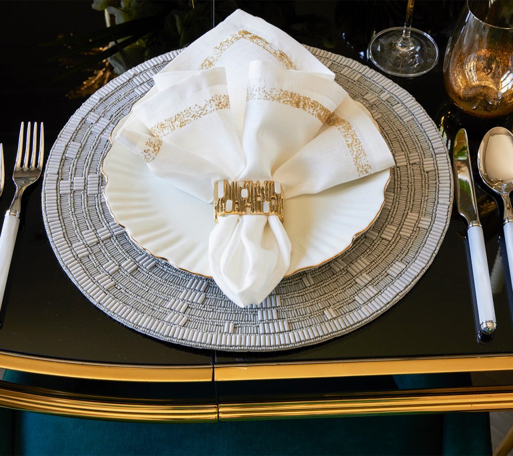 Premium Matrix Placemats Set of 2 - Non-Slip Heat Resistant Table Mats for Dining, Kitchen & Home Decor - Perfect for Everyday Meals, Parties & Holiday Gatherings