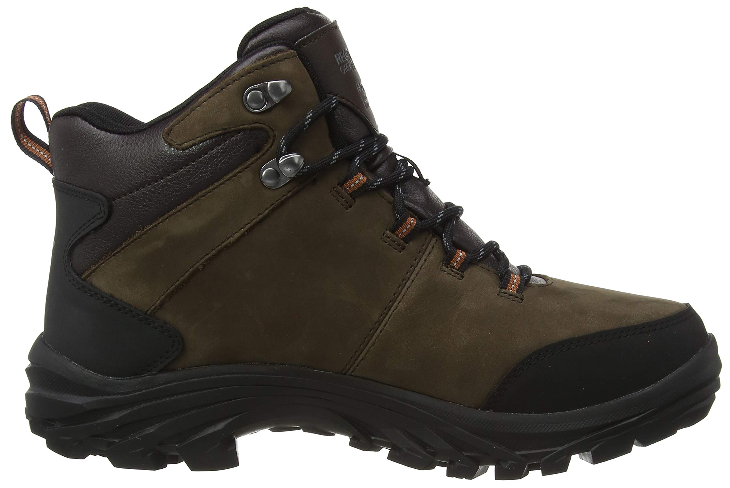 Men's Burrell Leather Hiking Boots - Waterproof Outdoor Shoes for Trekking & Camping - Size US 10.5 in Fawn Brown - Durable Comfort for Mountain Trails & Backpacking Adventures