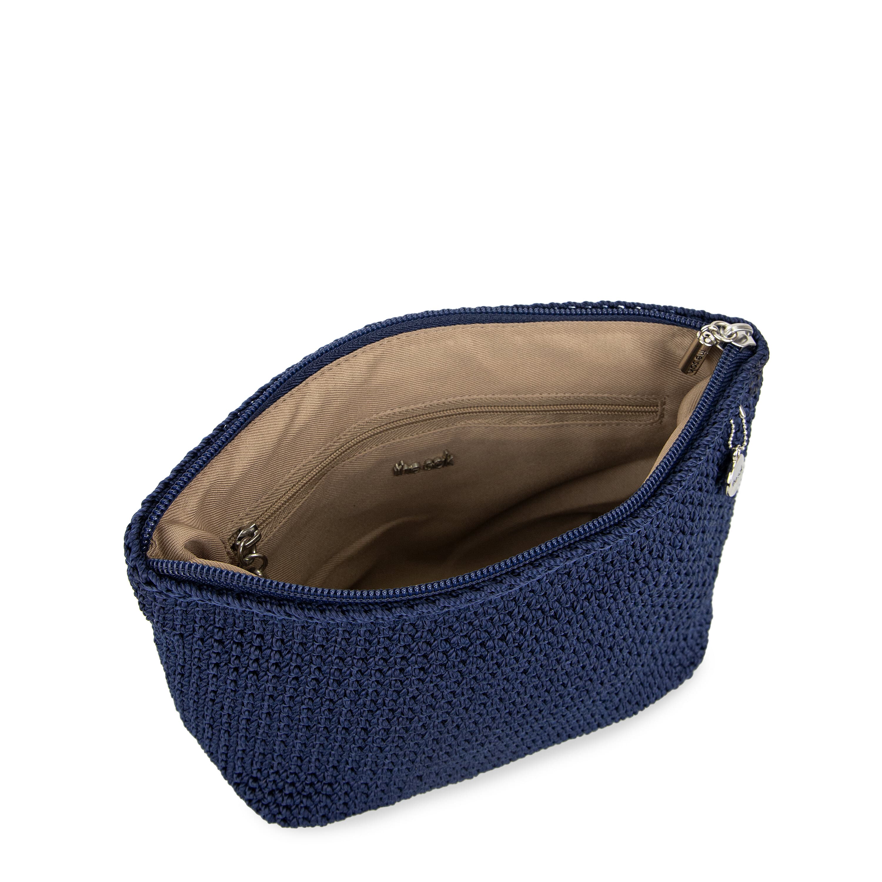 Handmade Denim Essential Pouch - Crochet Small Bag for Keys, Coins & Jewelry - Perfect for Travel, Gym & Everyday Use