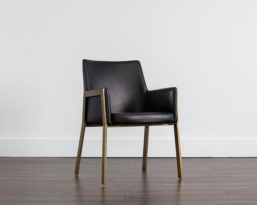 Bernadette Dining Armchair - Modern Upholstered Dining Chair with Wooden Legs for Kitchen, Dining Room & Home Decor | Comfortable & Stylish Seating Solution